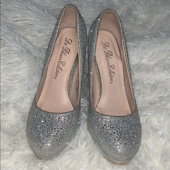 de blossom collection rose gold heels